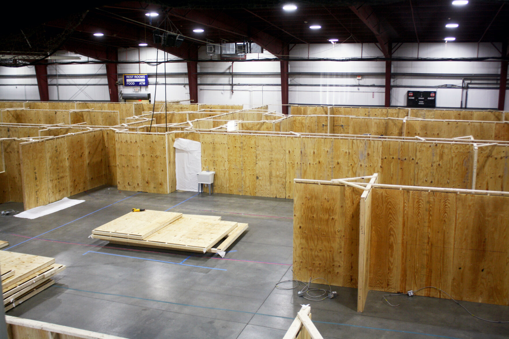 Medical surge site, Champlain Valley Exposition, Essex Junction, 11-19-2020